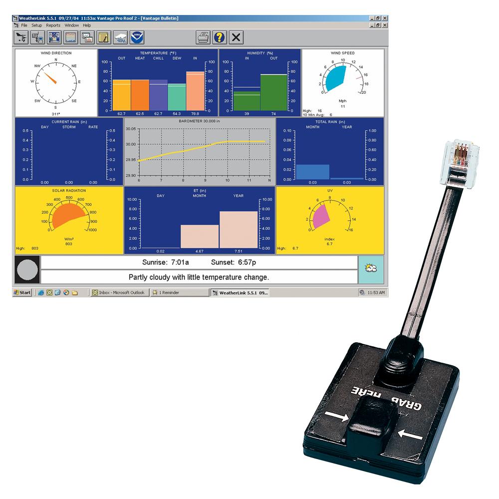 Davis WeatherLink Windows - Serial Port f/Vantage Vue & Pro2 Series - 6510SER