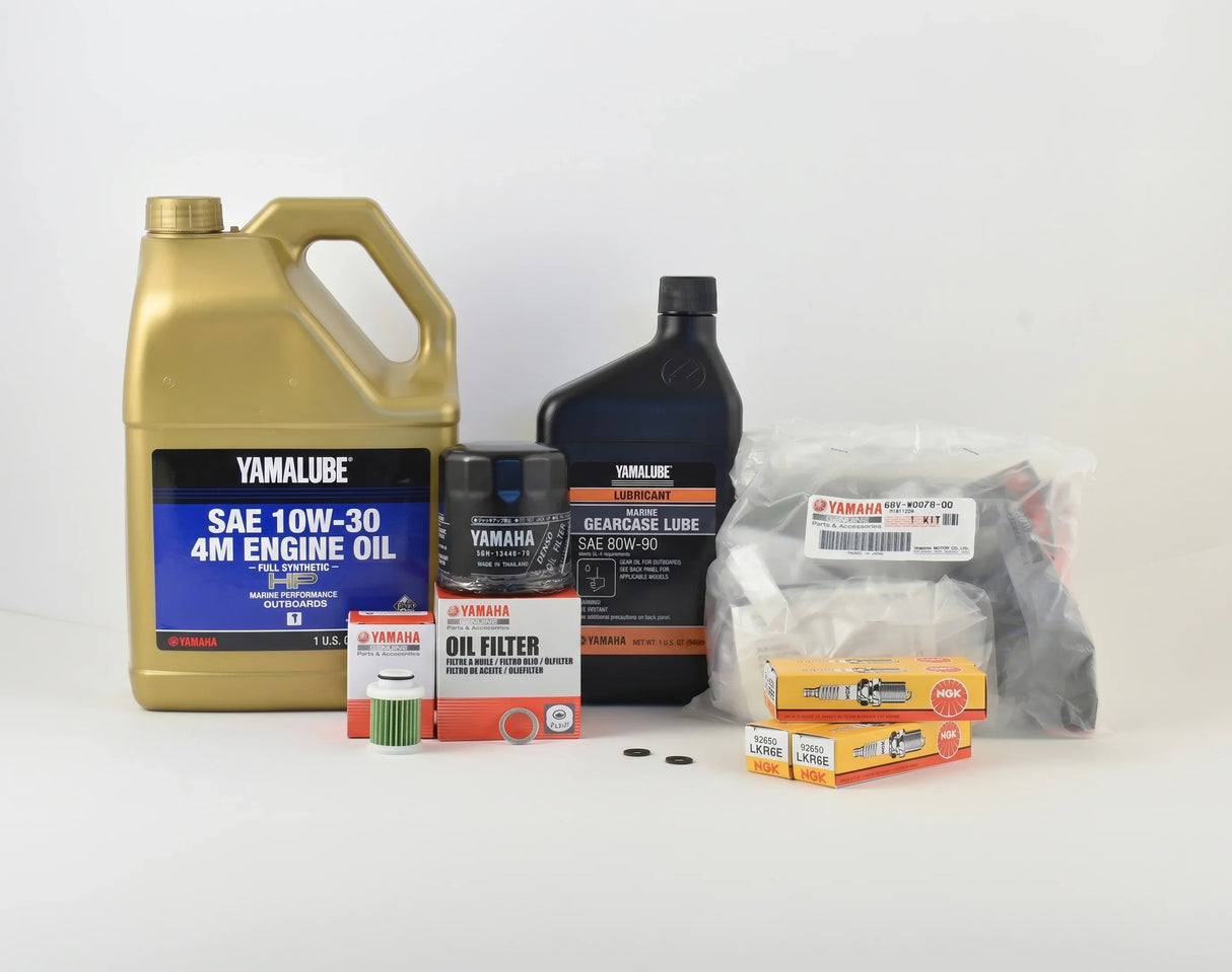 Yamaha F115 100 Hour Service Maintenance Kit with Cooling - Yamalube 10W-30 Full Synthetic - 2014-Current ( See Models )