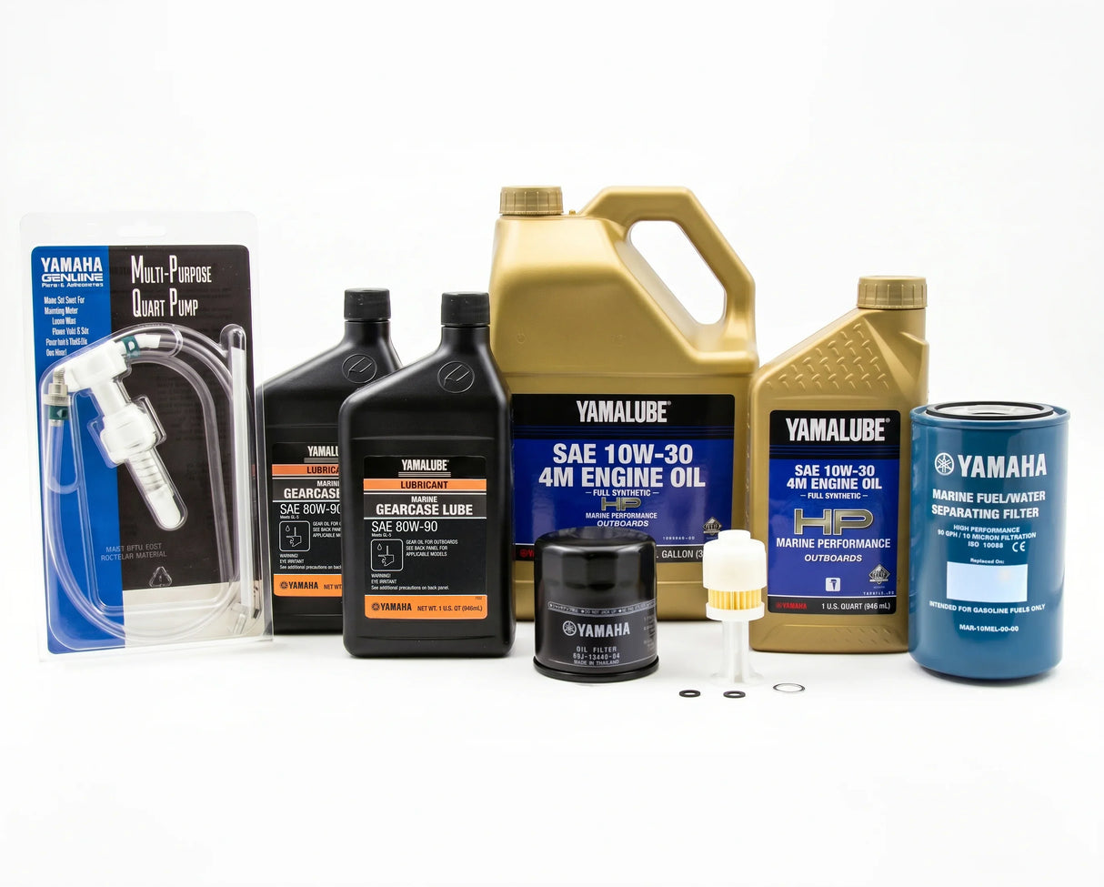 Yamaha F150 20 Hour Service Maintenance Kit - 2004-2005 - Yamalube 10W-30 Full Synthetic