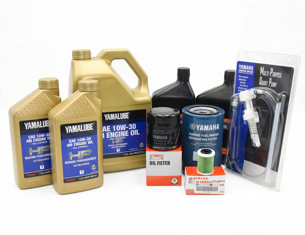 Yamaha F200 & F225 3.3L V6 20 Hour Service Maintenance Kit - Yamalube 10W-30 Full Synthetic - 2006-Current