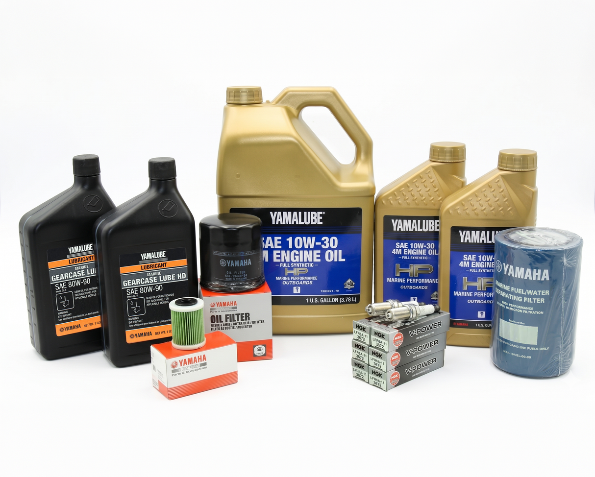 Yamaha F200 & F225 TXR/TUR 3.3L V6 100 Hour Service Maintenance Kit - Yamalube 10W-30 Full Synthetic - 2006-2010