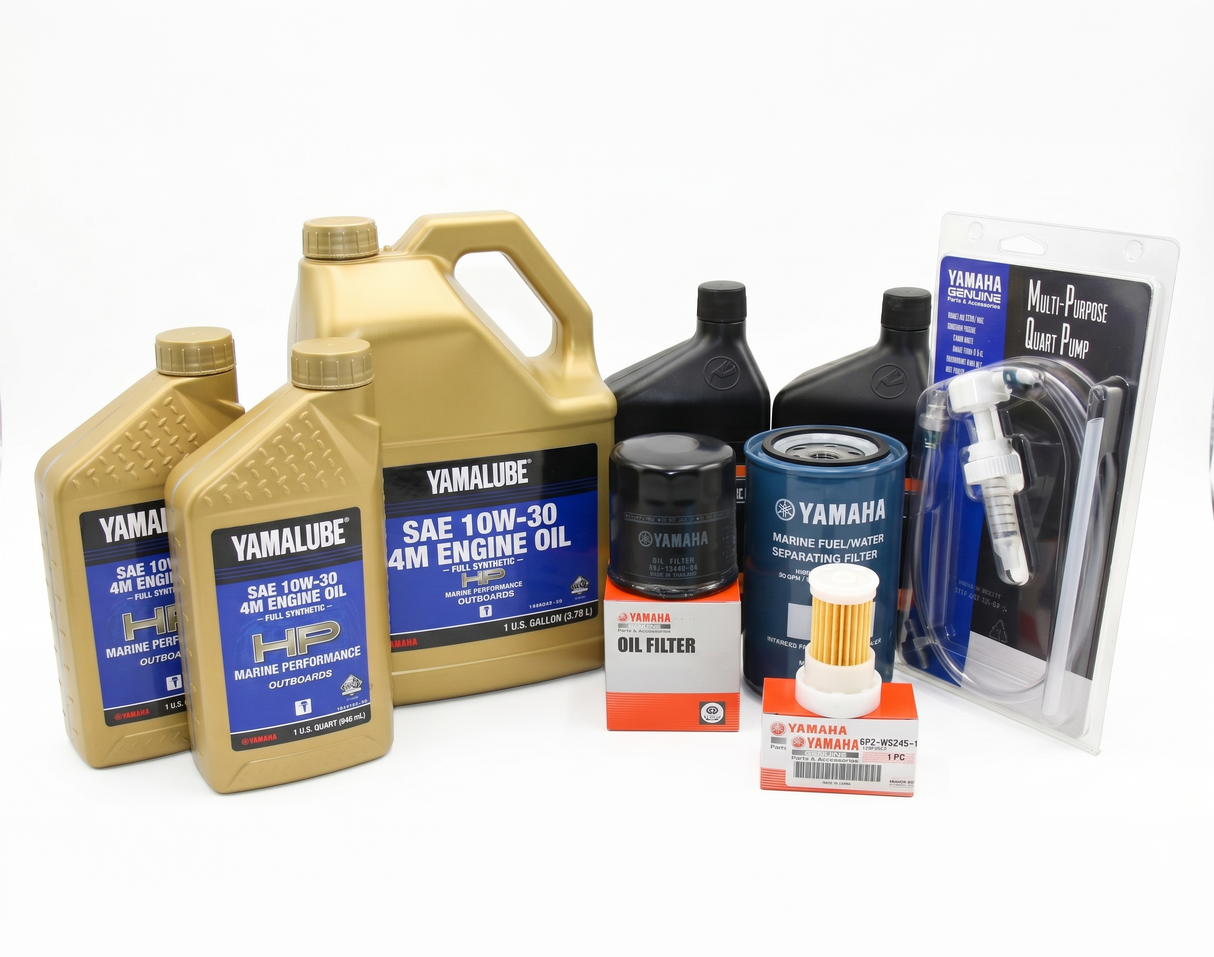 Yamaha F250 3.3L V6 20 Hour Service Maintenance Kit - Yamalube 10W-30 Full Synthetic - 2005