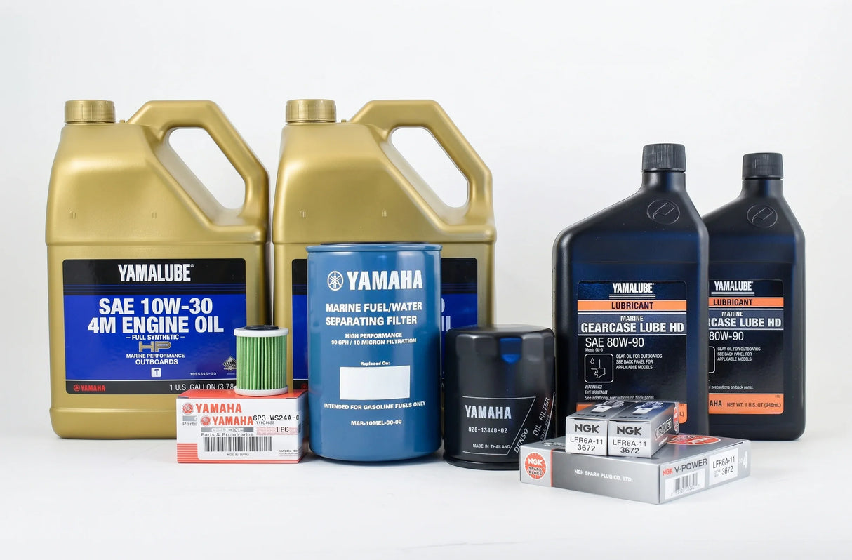 Yamaha VF200 VF225 VF250 SHO 100 Hour Service Maintenance Kit - Yamalube 10W-30 Full Synthetic - All Models