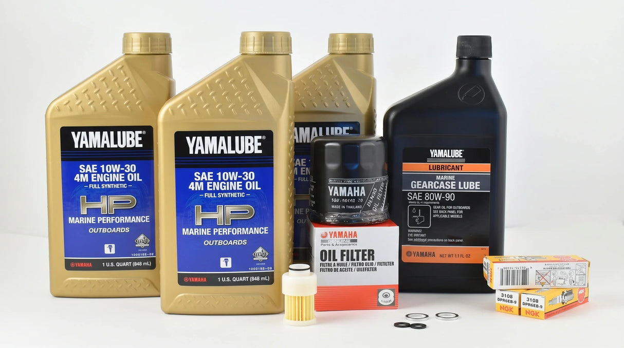 Yamaha T60 100 Hour Service Maintenance Kit - Yamalube 10W-30 Full Synthetic - 2005