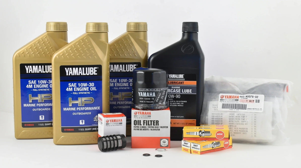 Yamaha T60 100 Hour Service Maintenance Kit with Cooling - Yamalube 10W-30 Full Synthetic - 2003-2004