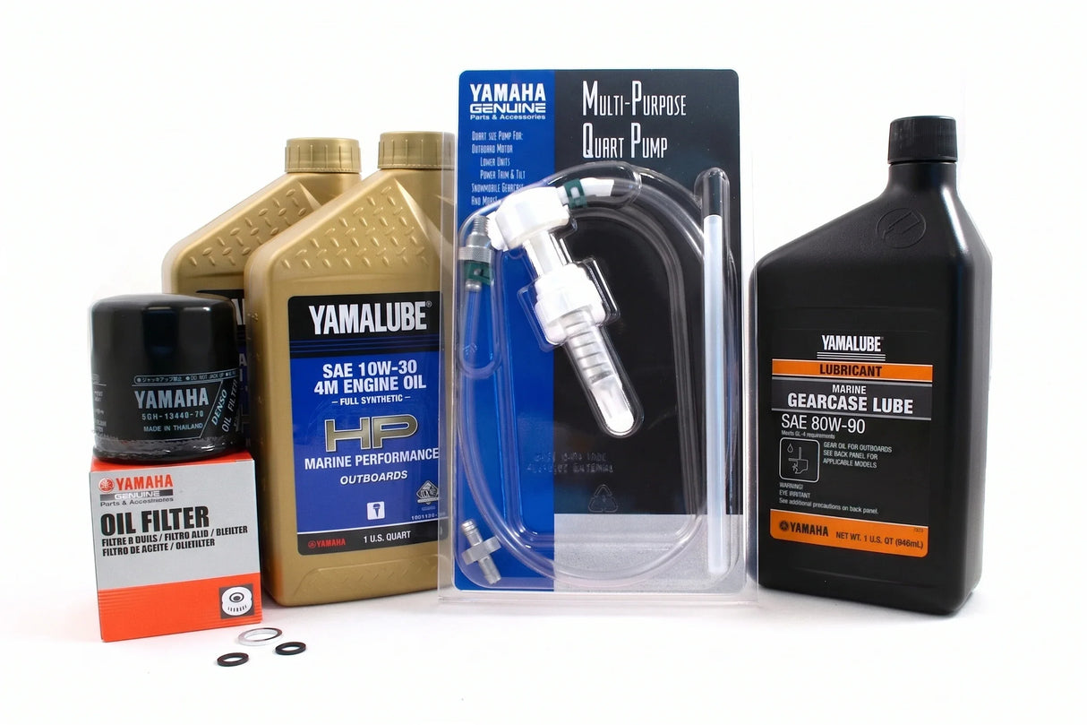 Yamaha F25 20 Hour Service Maintenance Kit Yamalube 10W-30 Full Synthetic - 2000-2004