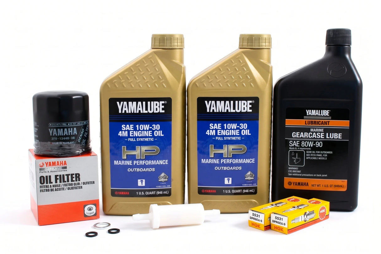 Yamaha F25 100 Hour Service Maintenance Kit Yamalube 10W-30 Full Synthetic - 1998-1999