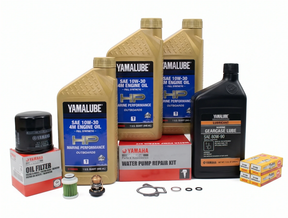Yamaha F60 300 Hour Service Maintenance Kit - Yamalube 10W-30 Full Synthetic - 2006 - 2020