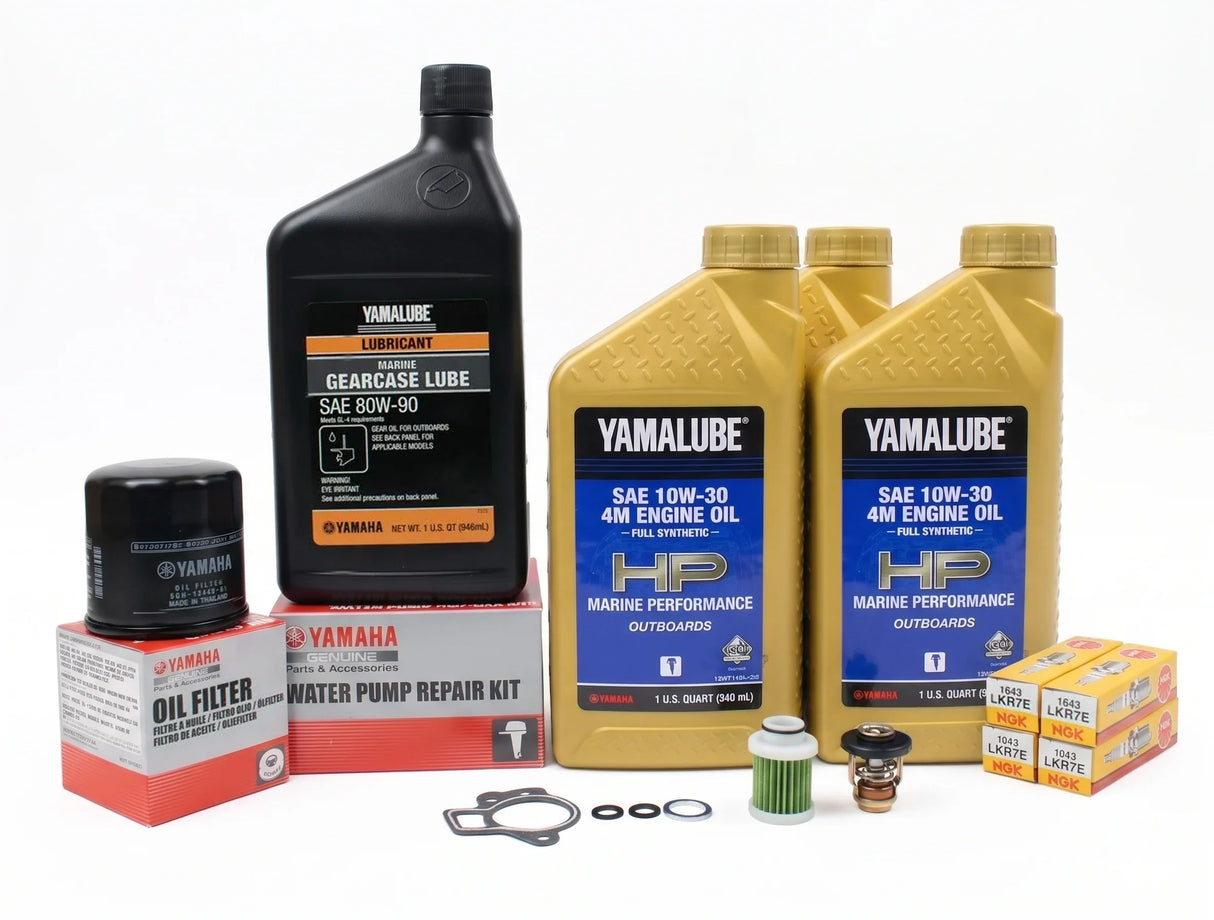 Yamaha F70 300 Hour Service Maintenance Kit - Yamalube 10W-30 Full Synthetic