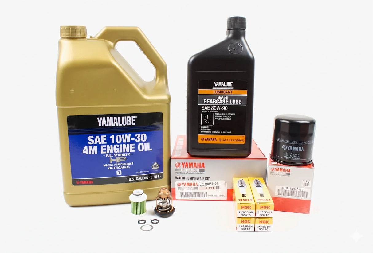 Yamaha F90B 300 Hour Service Maintenance Kit - Yamalube 10W-30 Full Synthetic - 2016-Current