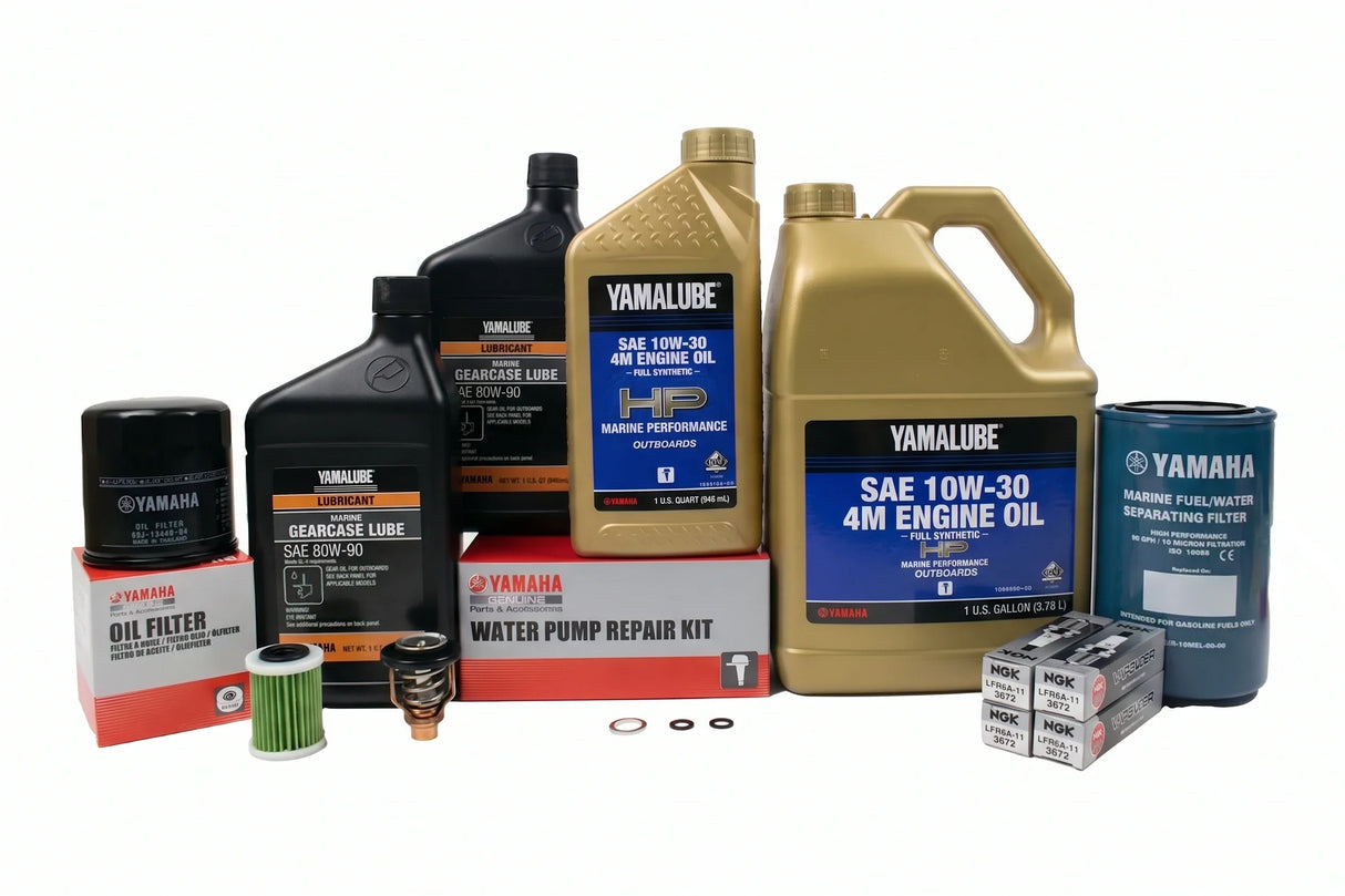 Yamaha VF150 VF175 300 Hour Service Maintenance Kit - Yamalube 10W-30 Full Synthetic