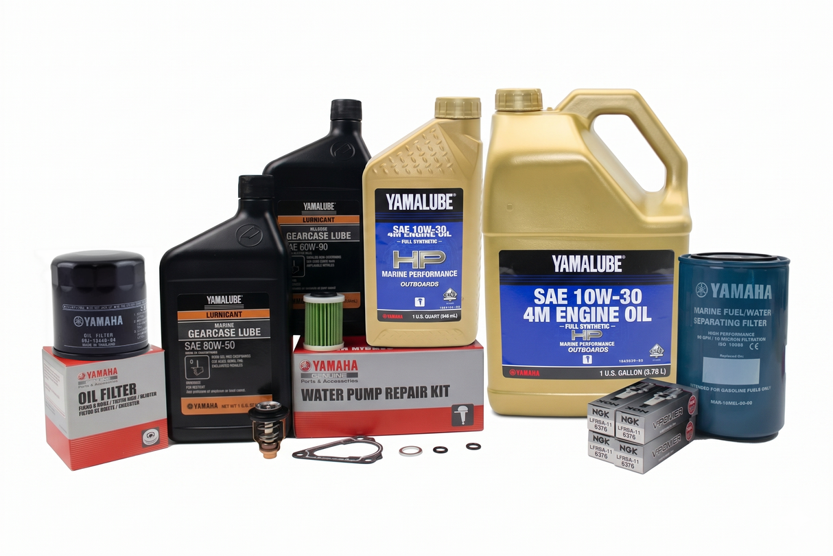 Yamaha F150 300 Hour Service Maintenance Kit - Yamalube 10W-30 Full Synthetic - 2006-Current ( See Models )