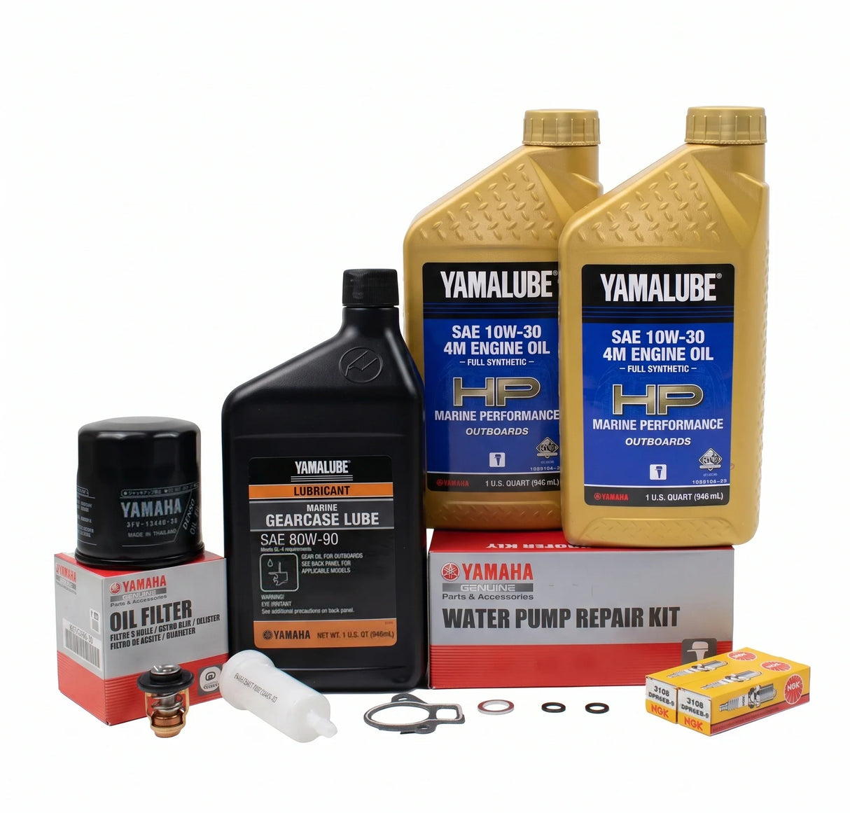 Yamaha F25 300 Hour Service Maintenance Kit - Yamalube 10W-30 Full Synthetic - 1998-1999