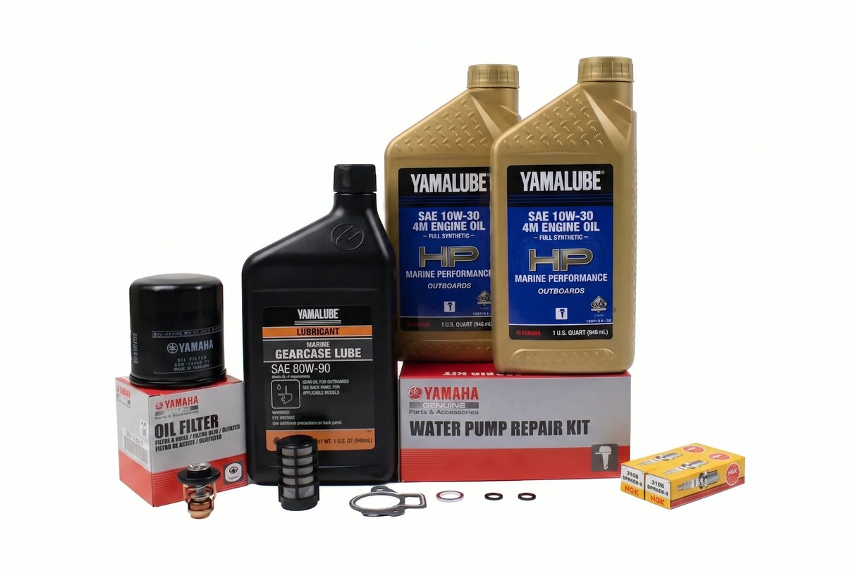 Yamaha F25 300 Hour Service Maintenance Kit - Yamalube 10W-30 Full Synthetic - 2005