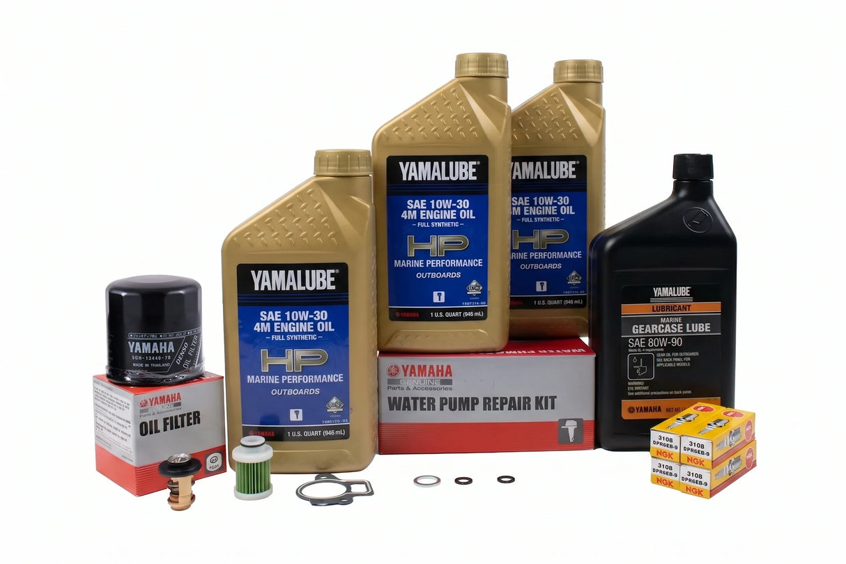 Yamaha F30 300 Hour Service Maintenance Kit - Yamalube 10W-30 Full Synthetic - 2013-Current