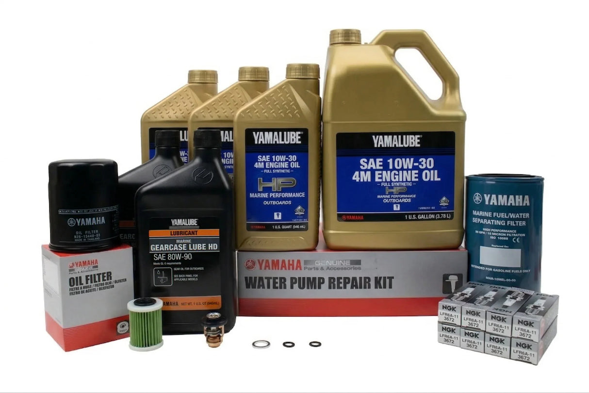 Yamaha F300 300 Hour Service Maintenance Kit - Yamalube 10W-30 Full Synthetic - 2007-2009