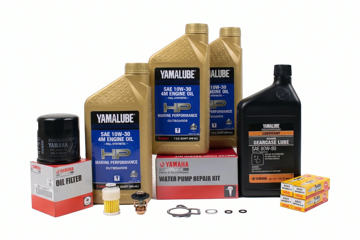 Yamaha F50TLRD 300 Hour Service Maintenance Kit - Yamalube 10W-30 Full Synthetic - 2005