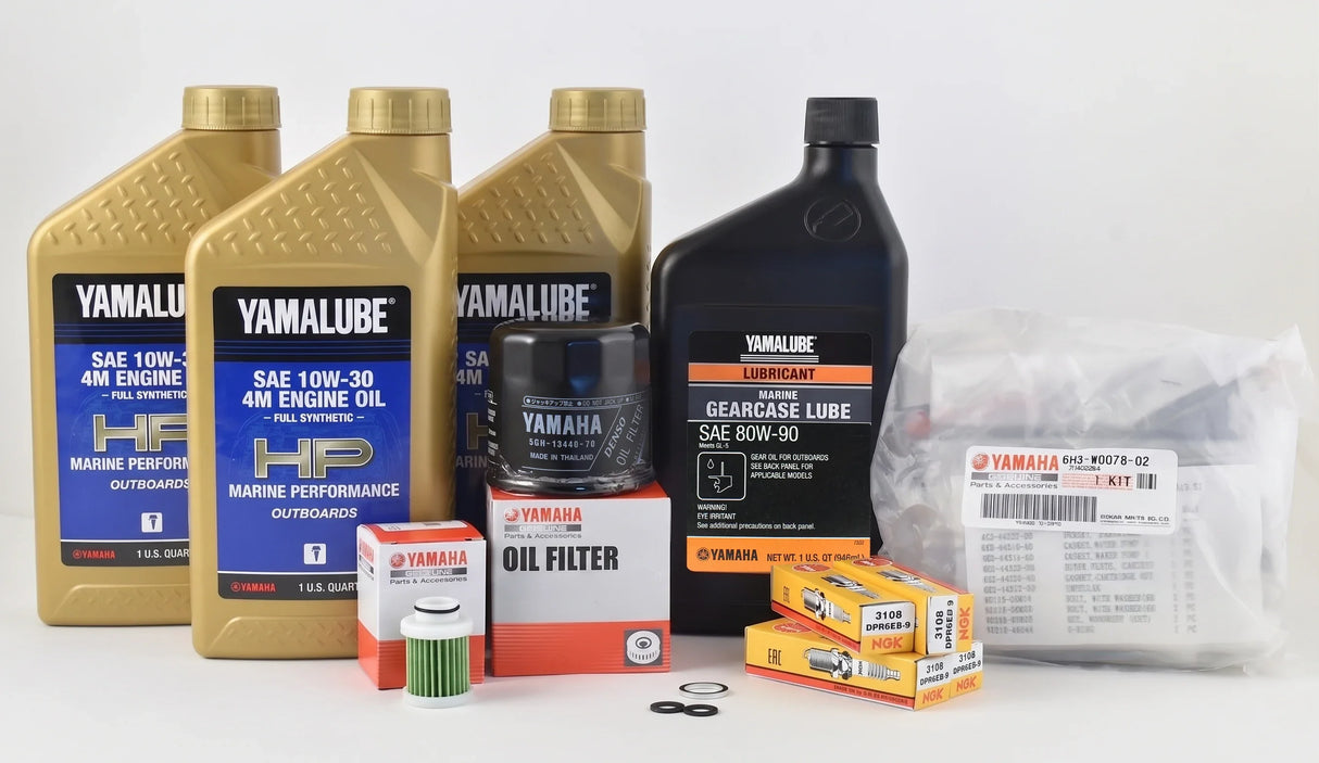 Yamaha T60 100 Hour Service Maintenance Kit with Cooling - Yamalube 10W-30 Full Synthetic - 2006