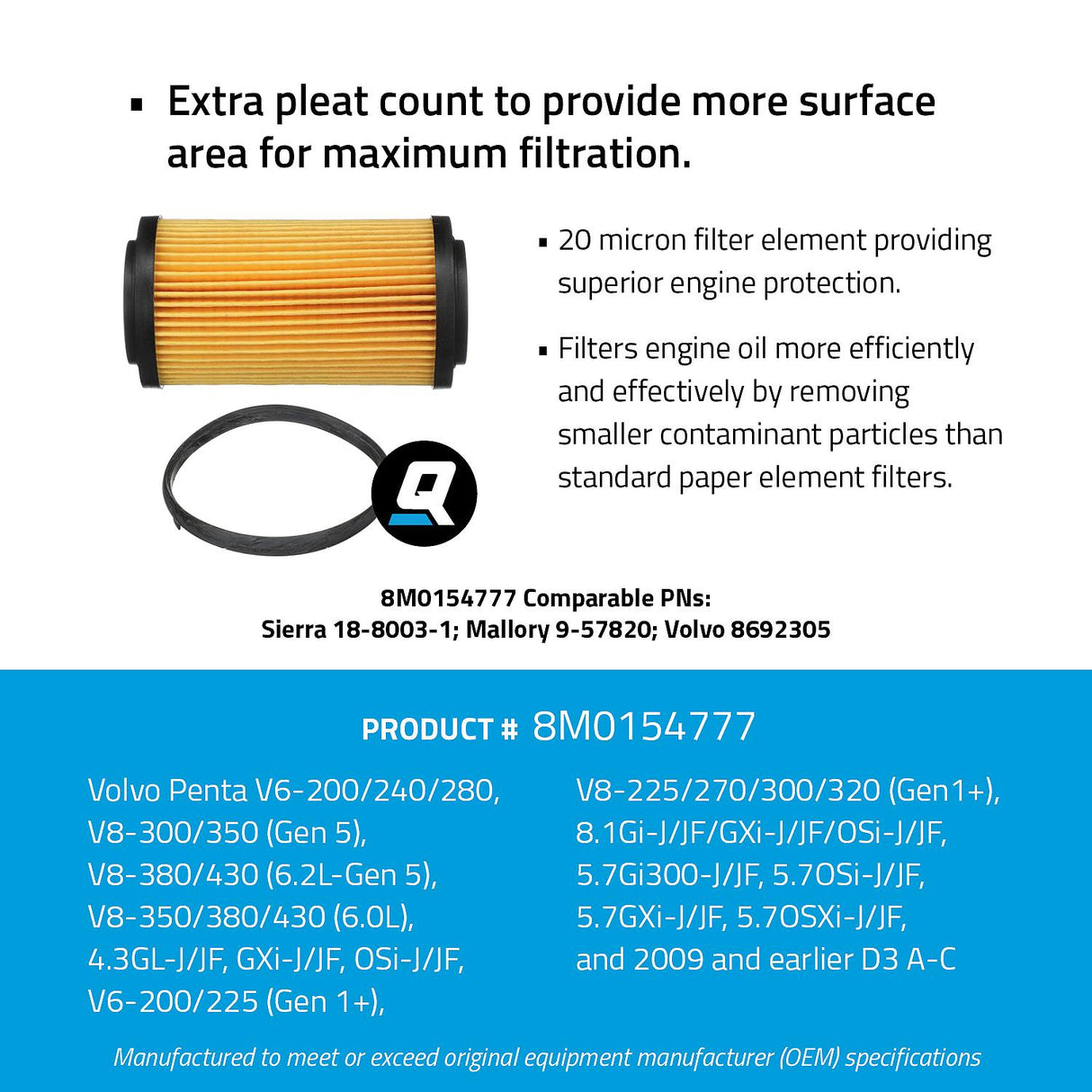 Mercury - WA FILT OIL GM V8 VP# 8692305 - 8M0154777