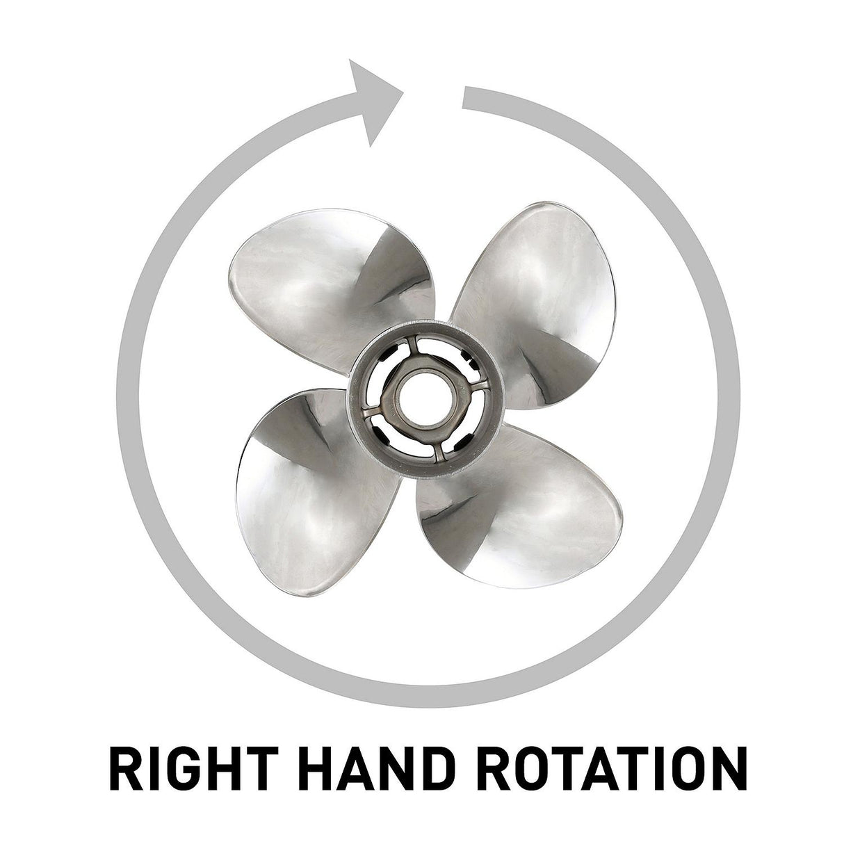 Mercury - Quicksilver Q4 Propeller - 4-Blade - 40 - 125 HP - 14 Dia. - 13 Pitch - 48-8M0055559