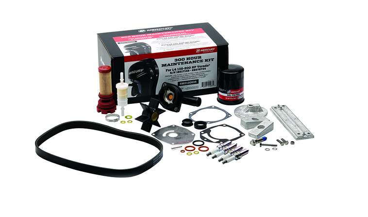 Mercury 135 - 150 - 175 - 200 HP L4 Verado Four Stroke 300 Hour Service Kit - 8M0130835