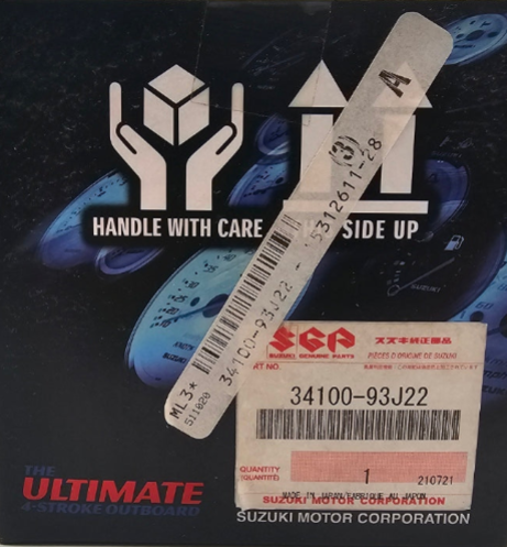 Suzuki - Speedometer - Black - 0-50 MPH - 34100-93J22