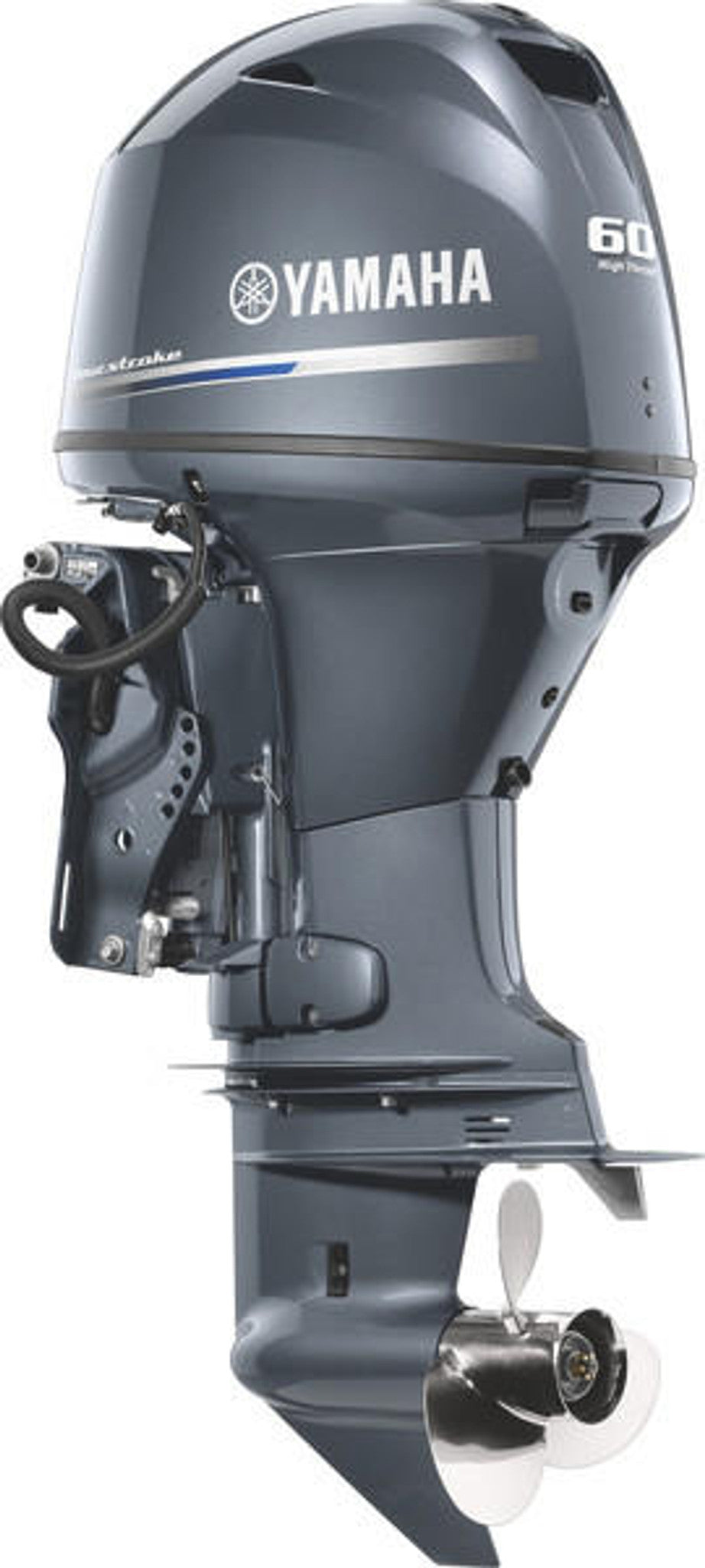 Yamaha T60LB Outboard - 20-Inch Shaft | Remote Control | Electric Start | Power Trim & Tilt | High Thrust | Gray