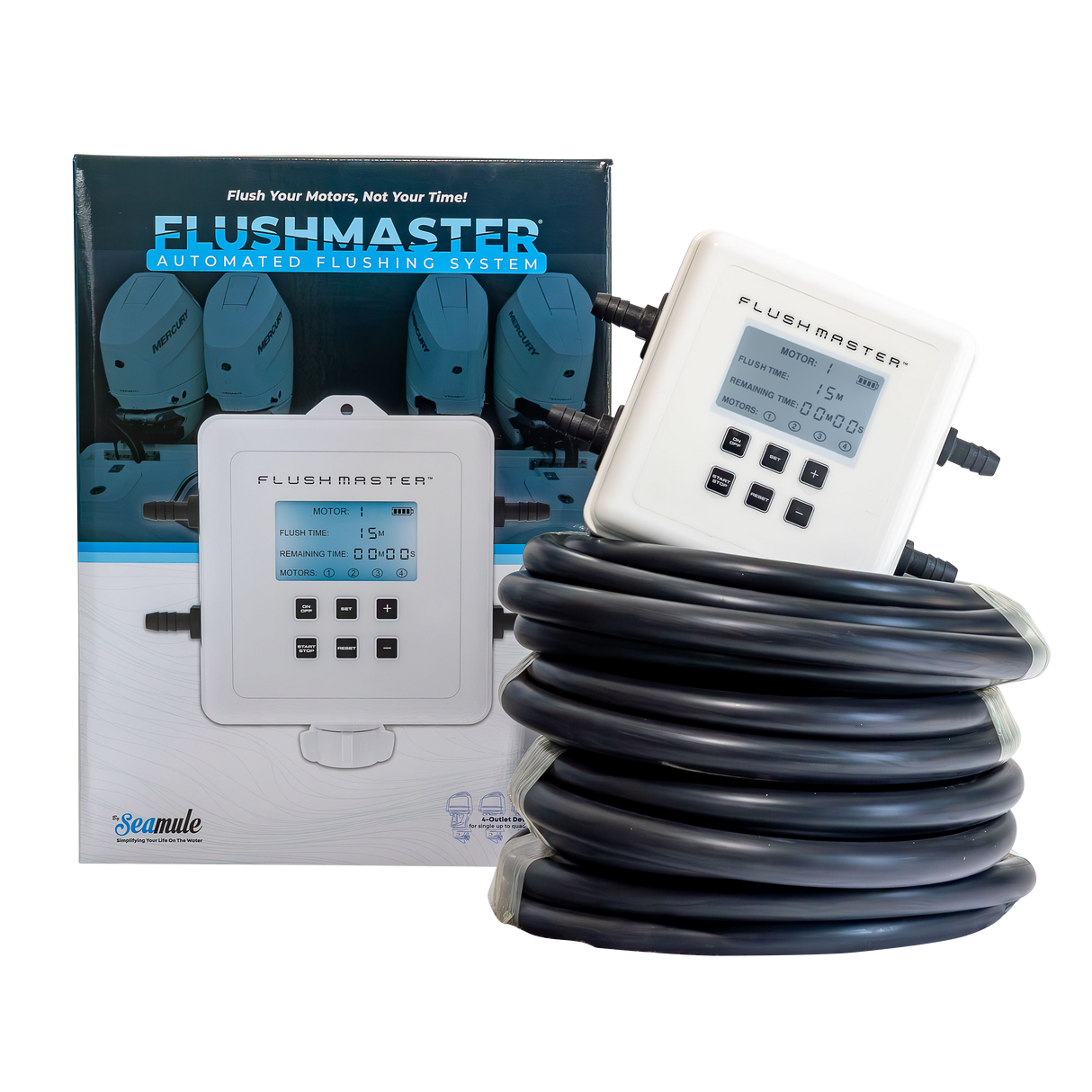 Flushmaster 4-Outlet Outboard Engine Flushing System with Four 20-Foot Hoses - FM4020