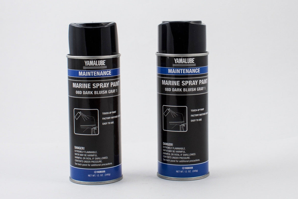 Yamaha Marine Outboard Engine Cowling Spray Paint 8D - Dark Blue Gray - 12 oz. - ACC-MRNPA-IT-8D - 2-Pack