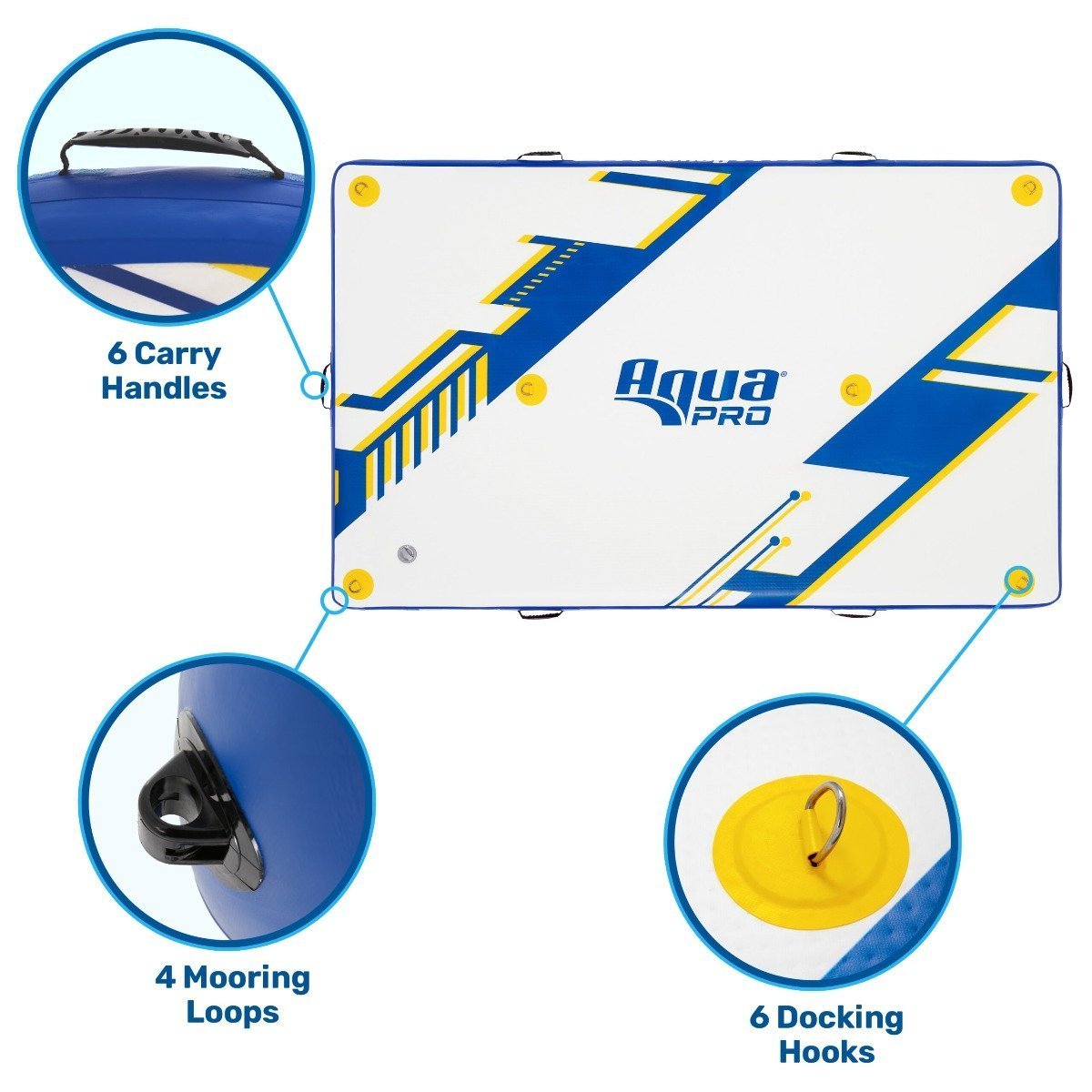 Aqua Leisure 8' x 5' Inflatable Deck - Drop Stitch - APR20923