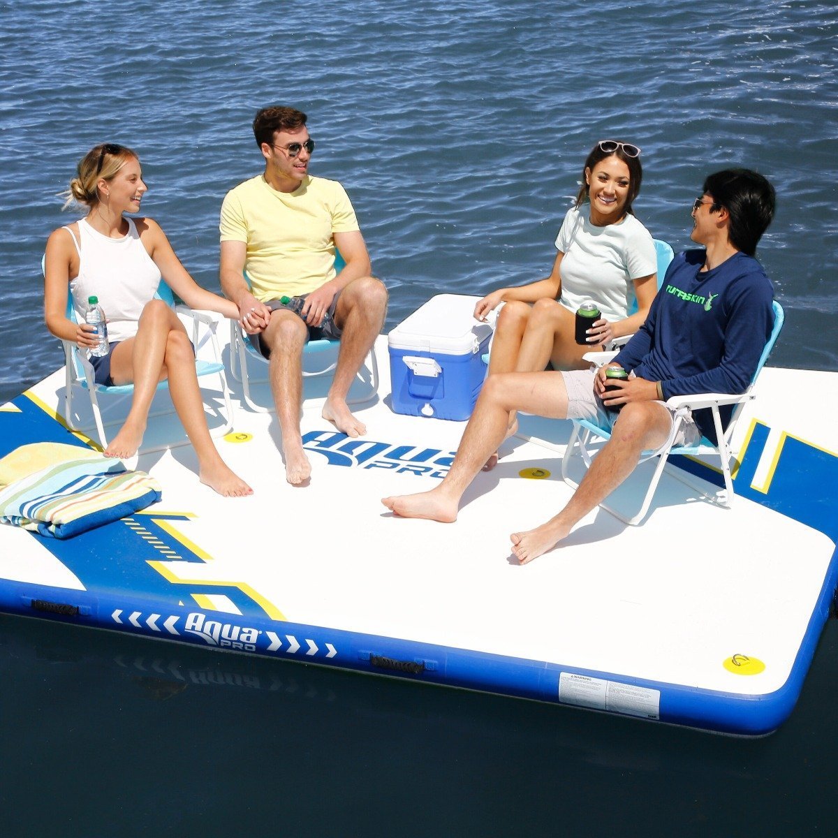 Aqua Leisure 10' x 8' Inflatable Deck - Drop Stitch - APR20924