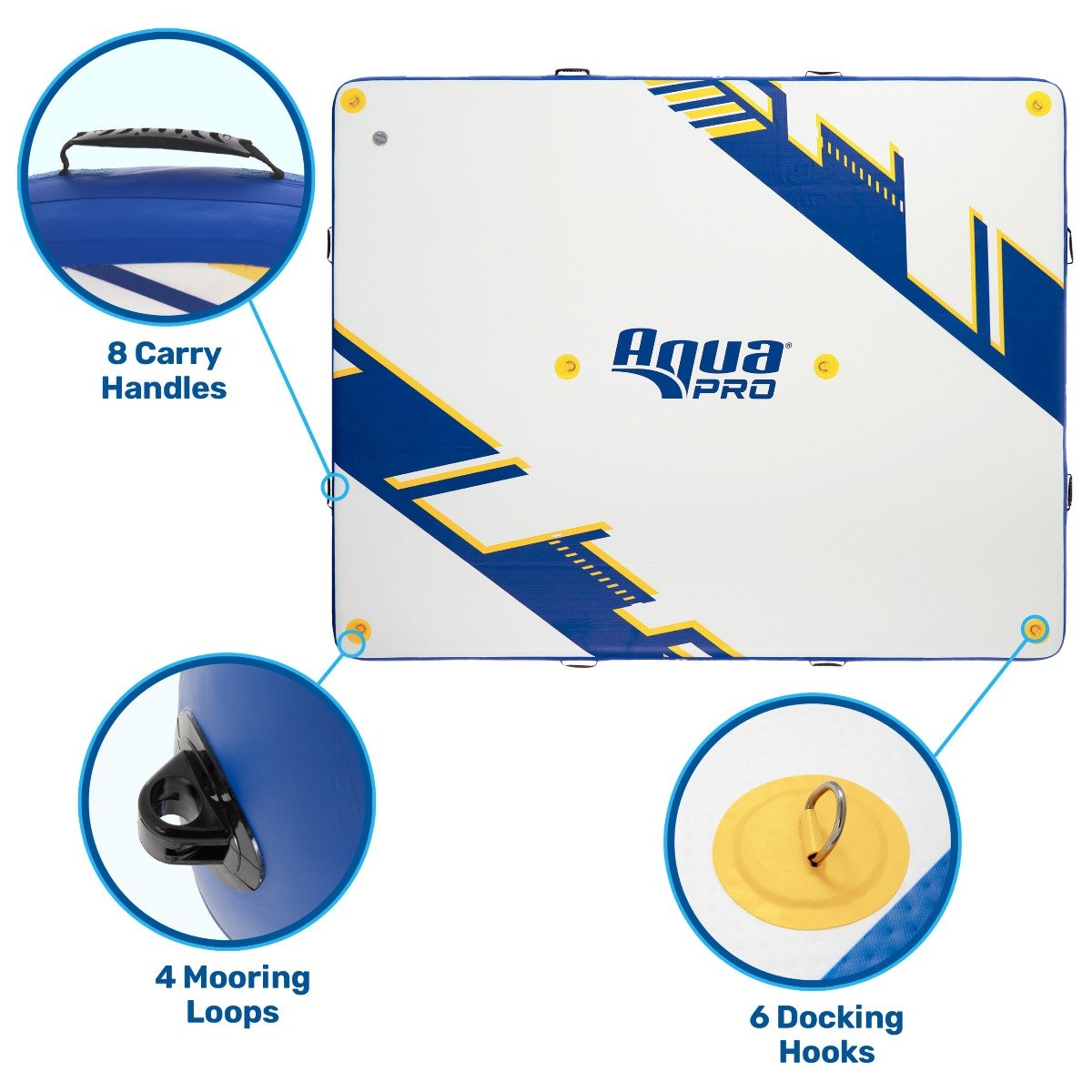 Aqua Leisure 10' x 8' Inflatable Deck - Drop Stitch - APR20924