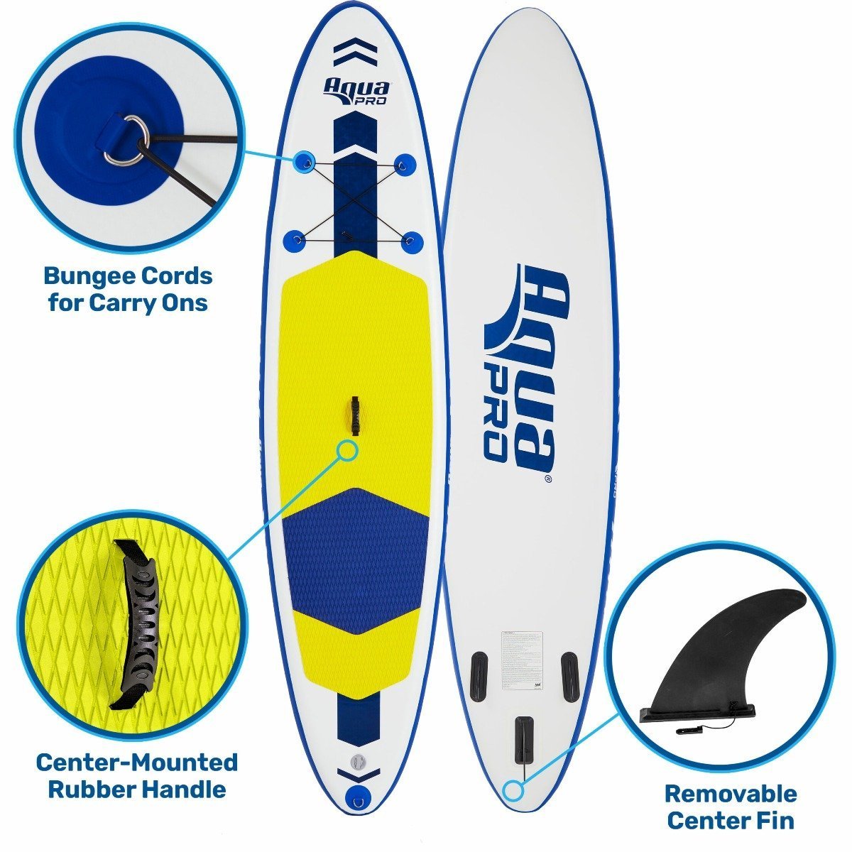 Aqua Leisure 10.6' Inflatable Stand-Up Paddleboard Drop Stitch w/Oversized Backpack f/Board & Accessories - APR20926
