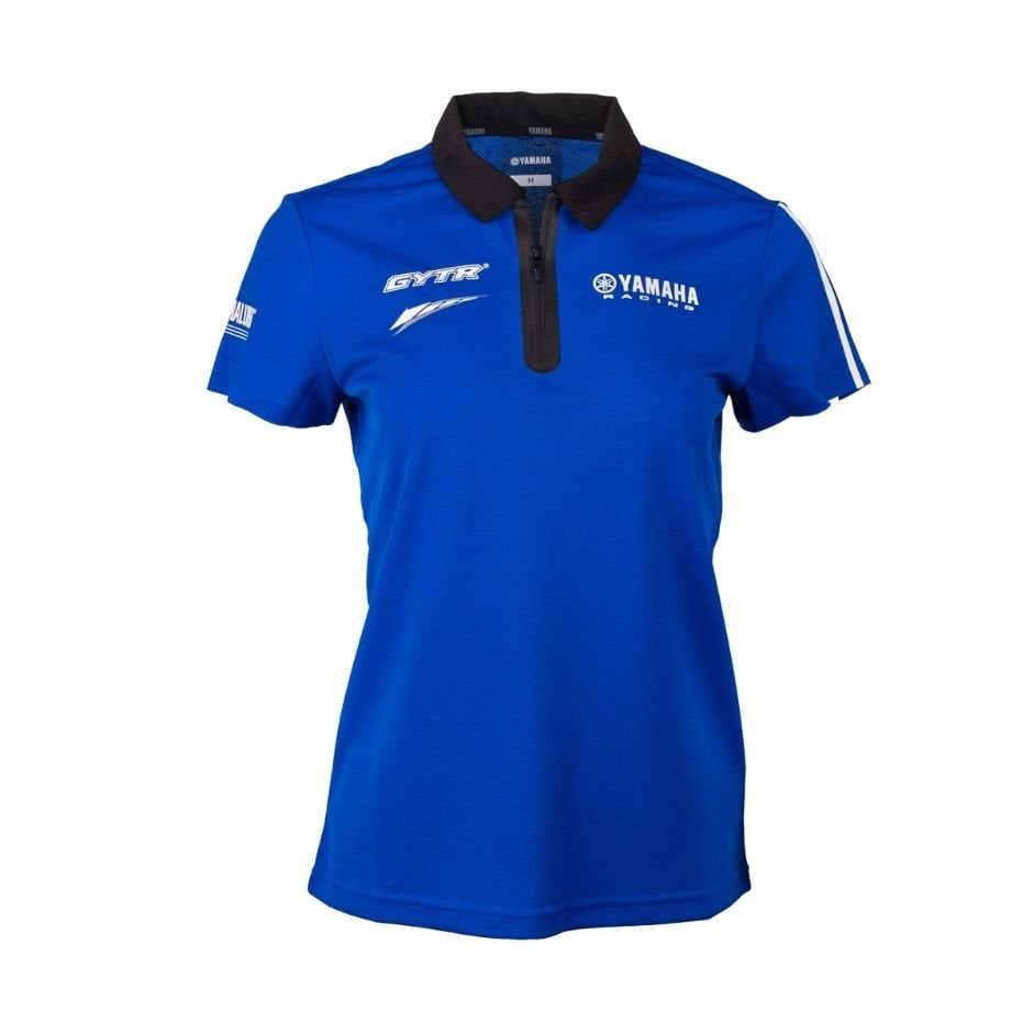 Yamaha Women's Paddock Blue Pulse Stripe Polo - Blue/Black/White - XL