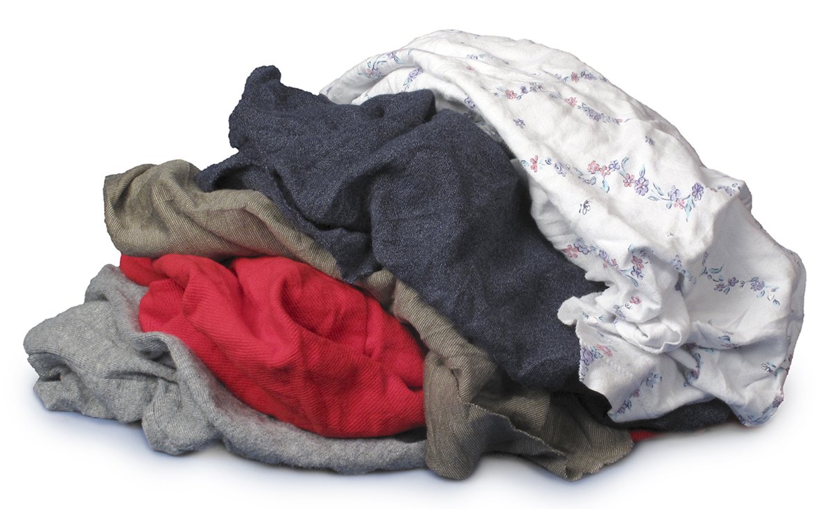 Buffalo Industries - Buffalo Colored T-Shirt Rags - 8 Pound Box - 10087