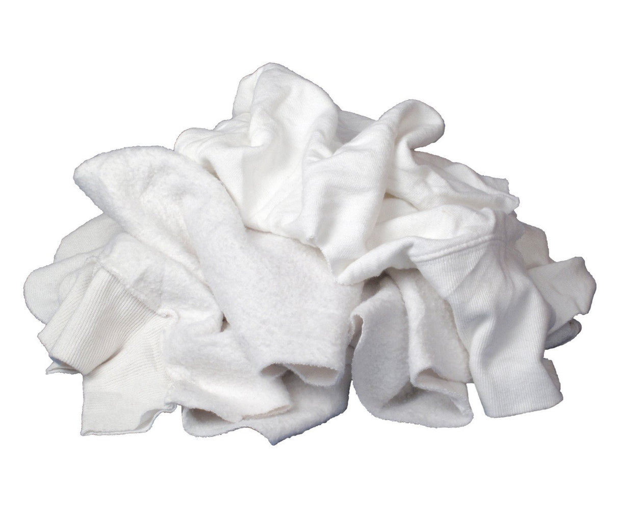 Buffalo Industries - Buffalo Recycled White Sweatshirt Rags - 1 Pound Bag - 10481