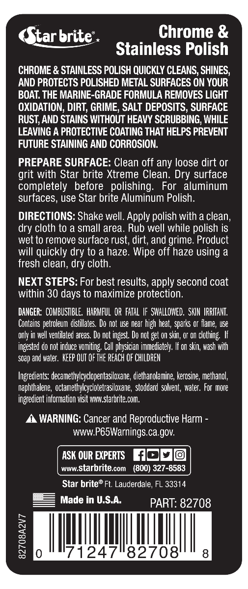 Starbrite - Chrome & Stainless Steel Polish - 8 oz. - 82708