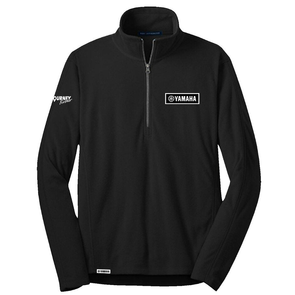 Yamaha Men's Journey Further 1/4-Zip Pullover - Black/White - S