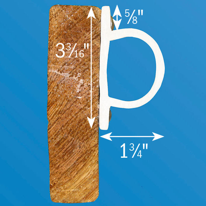 Dock Edge - Prodock Heavy "D" Dock Profile - (3) 8' Sections - White - 1205-F