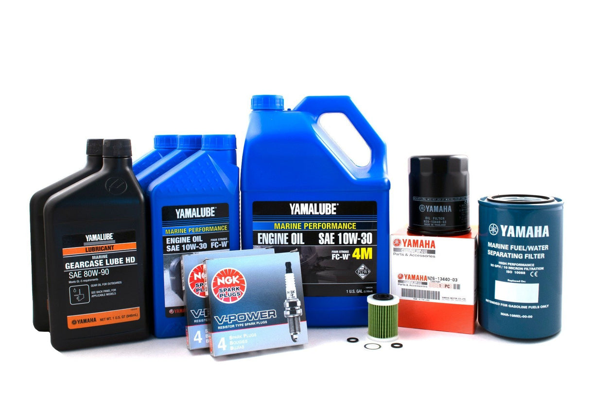 Yamaha F350 V8 100 Hour Service Maintenance Kit - Yamalube 10W-30