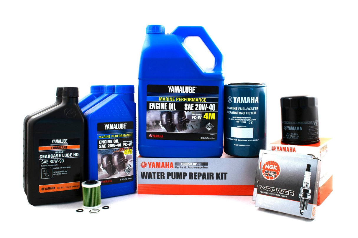 Yamaha F350 100 Hour Service Maintenance Kit w/ Cooling - Yamalube 20W-40