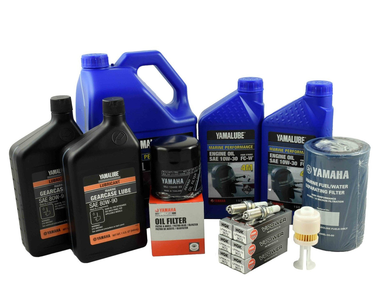 Yamaha F200 & F225 TXR/TUR 3.3L V6 100 Hour Service Maintenance Kit - Yamalube 10W-30 - 2002-2005