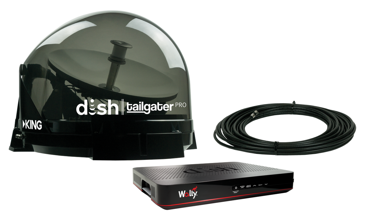 KING - DISH Tailgater Pro Premium Satellite Portable TV Antenna w/DISH Wally HD Receiver - DTP4950