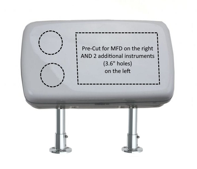 NavPod - SystemPod Pre-Cut f/Raymarine AXIOM 9 2 Instrument (3.6 holes) f/9.5 Wide Guard (Pre-Cut f/Surface Mount Using Rear Mounting Brackets) - GP1080-23