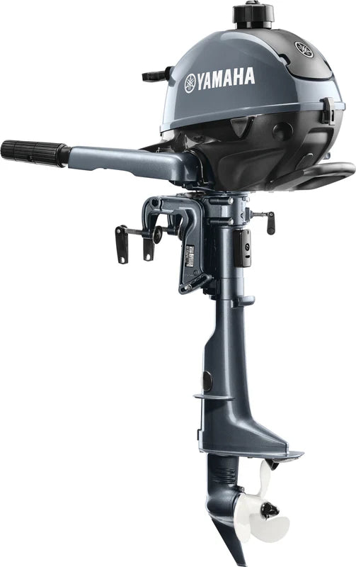 Yamaha F2.5SMHB Outboard - Gray | 15-Inch Shaft | Tiller Handle | Manual Start | 360° Steering
