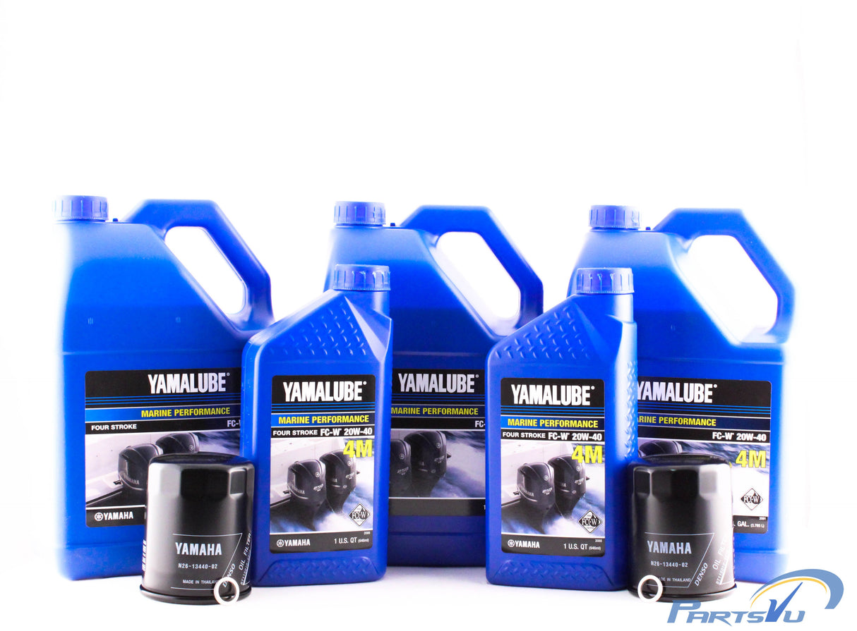 Yamaha F225 F250 F300 4.2L V6 20W-40 Twin Engine Oil Change Kit