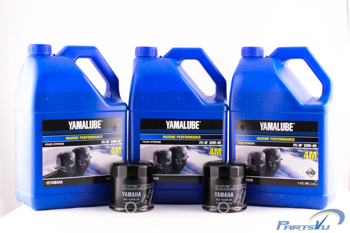 Yamaha F200 F225 & F250 3.3L V6 20W-40 Twin Engine Oil Change Kit