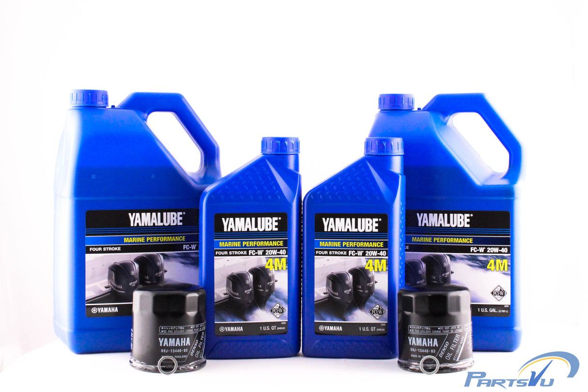 Yamaha F150 20W-40 Twin Engine Oil Change Kit
