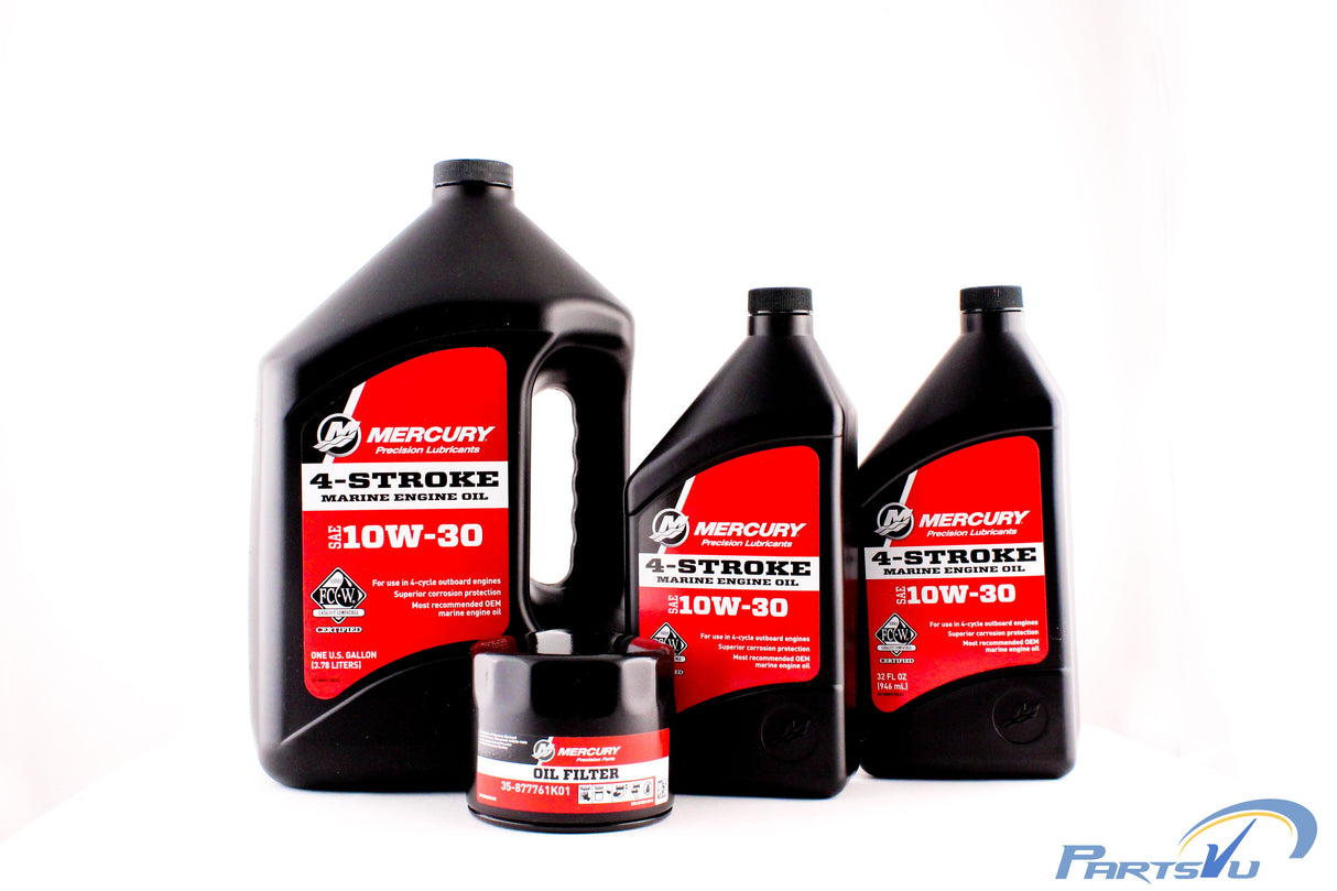 Mercury Marine 75 90 & 115 HP EFI Four Stroke Outboard FC-W 10W-30 Oil Change Kit - See Description for Applicable Models