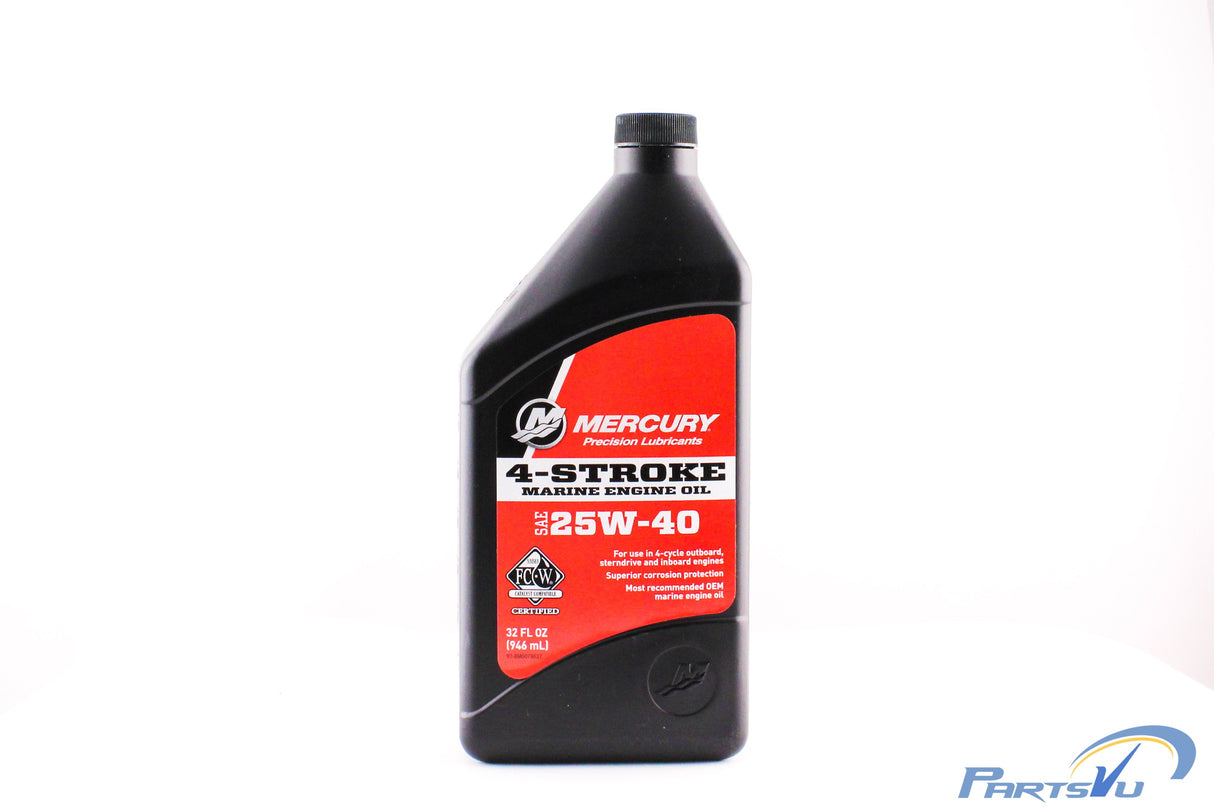 Mercury FC W 25W 40 Marine Engine Oil - Quart - 92-8M0078627
